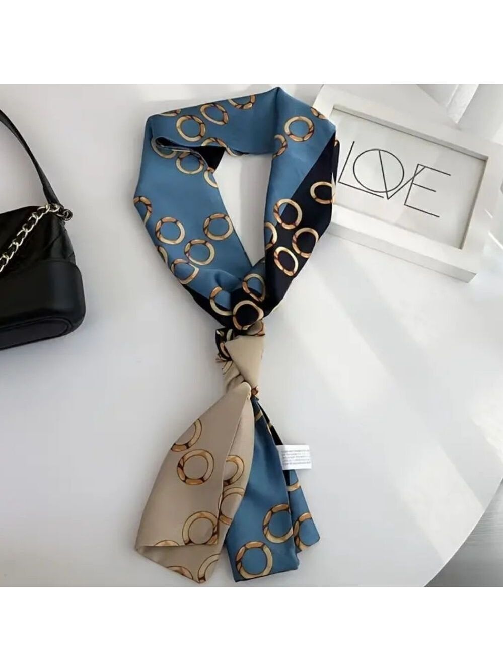 Elegant Printed Silky Scarf Accessories Thin and Stylish Professional